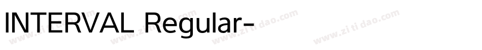 INTERVAL Regular字体转换